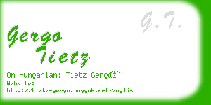 gergo tietz business card